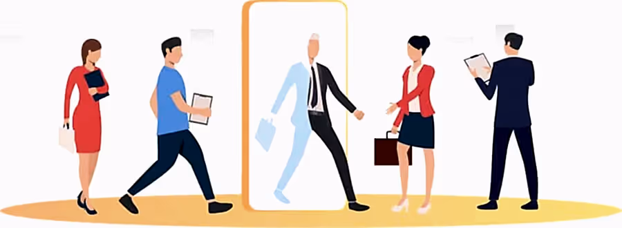 Hizmet Sunulan Firmalar ve Şirketler. Kimlere Hizmet Verebiliriz? Hizmet Verilen Sektörler ve Firmalar. Web tasarım hizmeti sunulan müşterileri temsil eden illüstrasyon