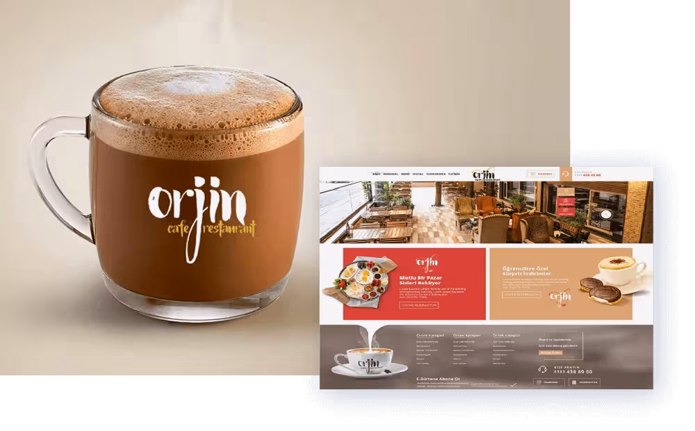 Kurumsal Web Tasarımda Marka Uyumlu Sunum Kurumsal kimlik uyumlu kahve temalı web tasarım örneği