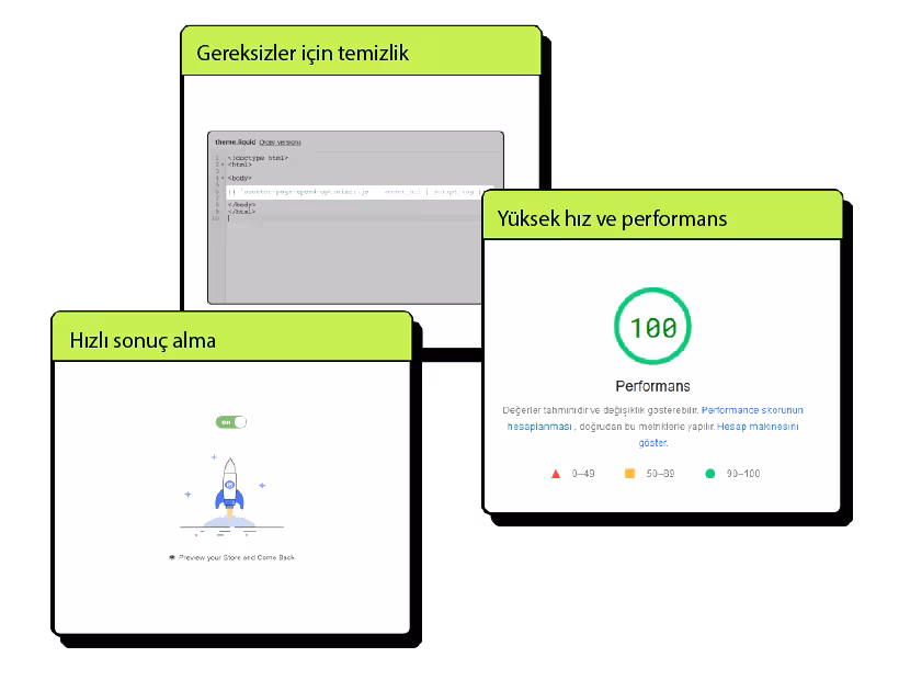 Site Hızı ve Performans Artırımı Site hızı optimizasyonu: gereksiz kod temizliği, yüksek performans ve hızlı sonuç alma