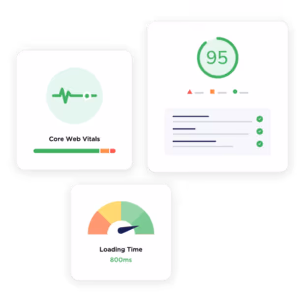 WordPress Site Hızlandırma Avantajları – Performans, SEO ve Kullanıcı Deneyimi WordPress site hızlandırmanın avantajlarını gösteren performans grafikleri ve metin listesi