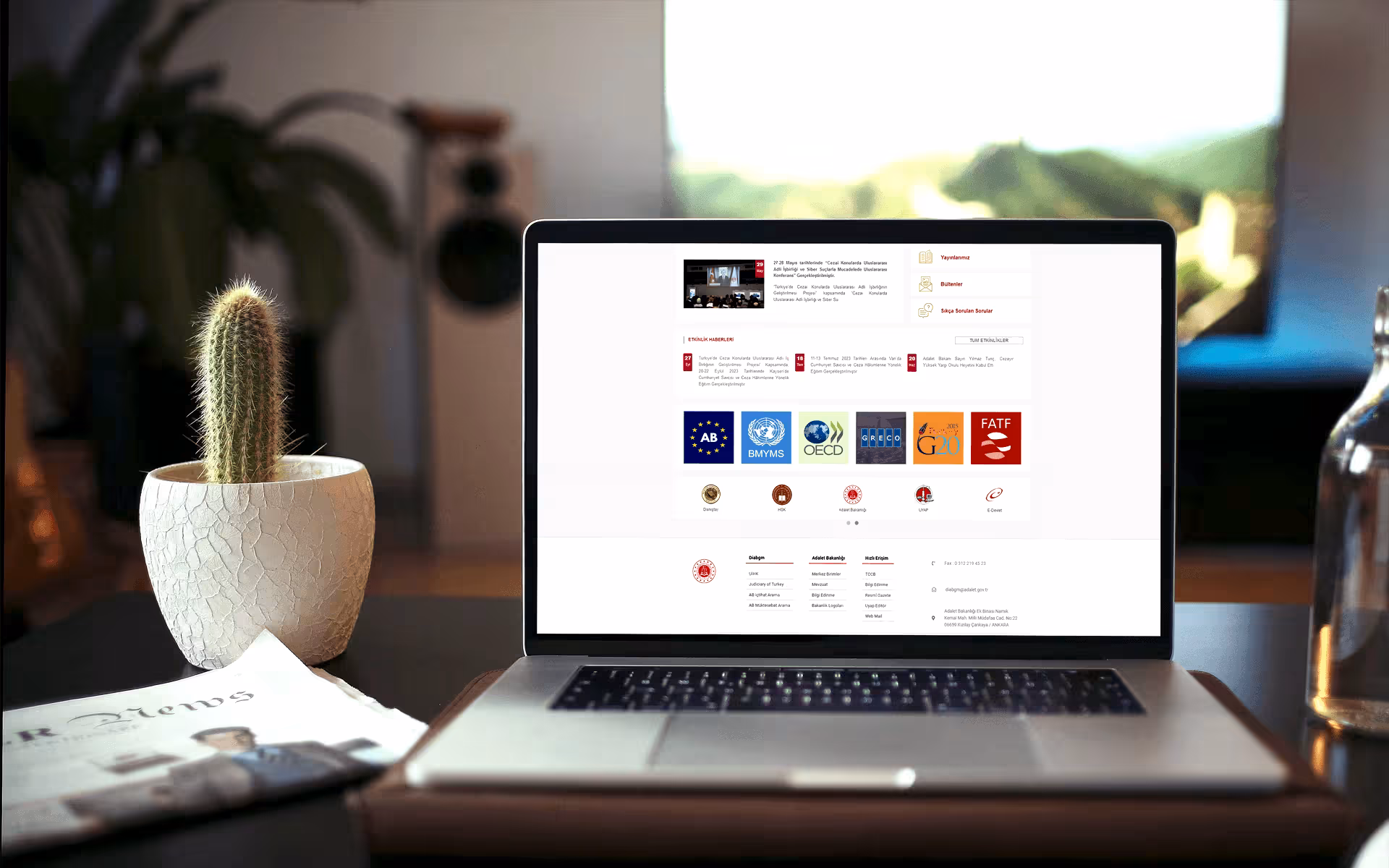 T.C. Adalet Bakanlığı – Resmi Web Sitesi Arayüz Tasarımı Türkiye Cumhuriyeti Adalet Bakanlığı için resmi WordPress web sitesi arayüzü